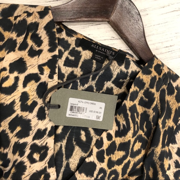 AllSaints Kota Leppo Leopard Dress XS New w/Tags! - Picture 3 of 8